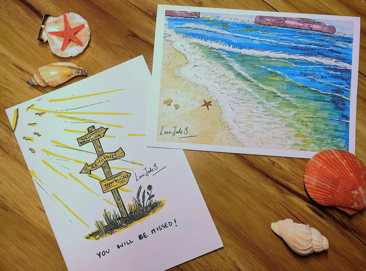 beauitful unique art eco greeting cards ellariajade