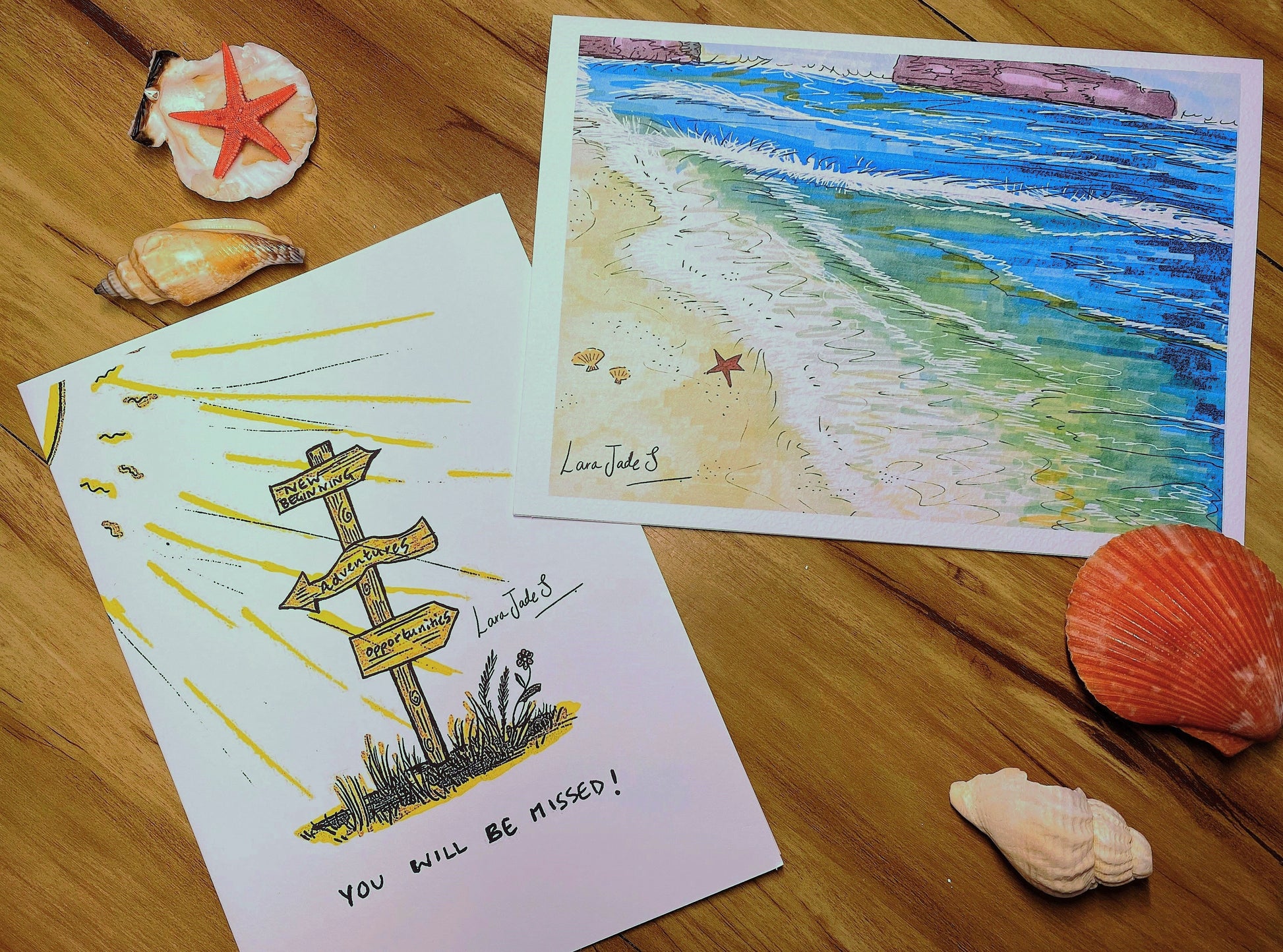 beauitful unique art eco greeting cards ellariajade