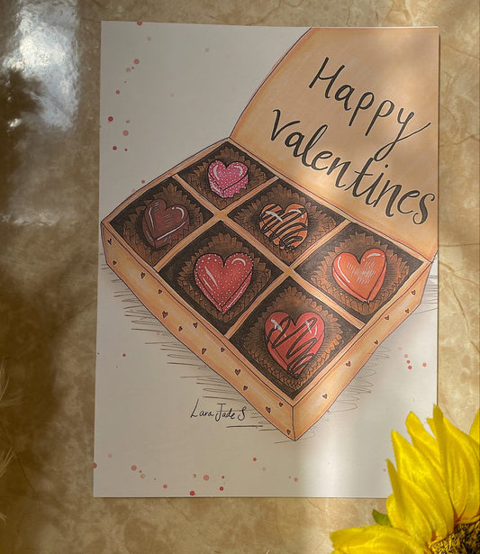 beautiful hand drawn eco printed valentines day greeting card ellariajade